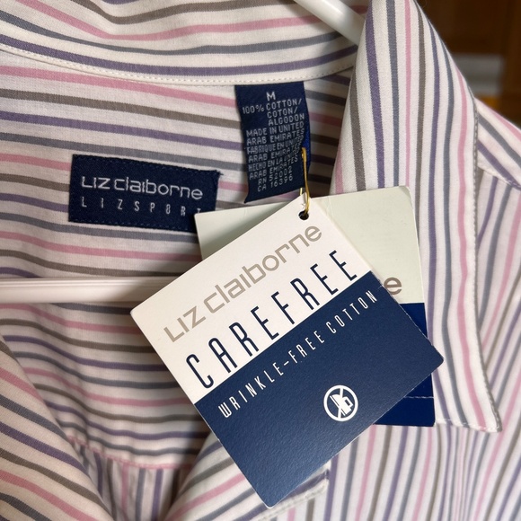 Vintage Liz Claiborne Long Sleeve Shirt 100% Cotton - Picture 4 of 8